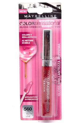 Maybelline Color Sensational Gloss Cream for Lips,560 Red Love, Italian Package 6.8 ml