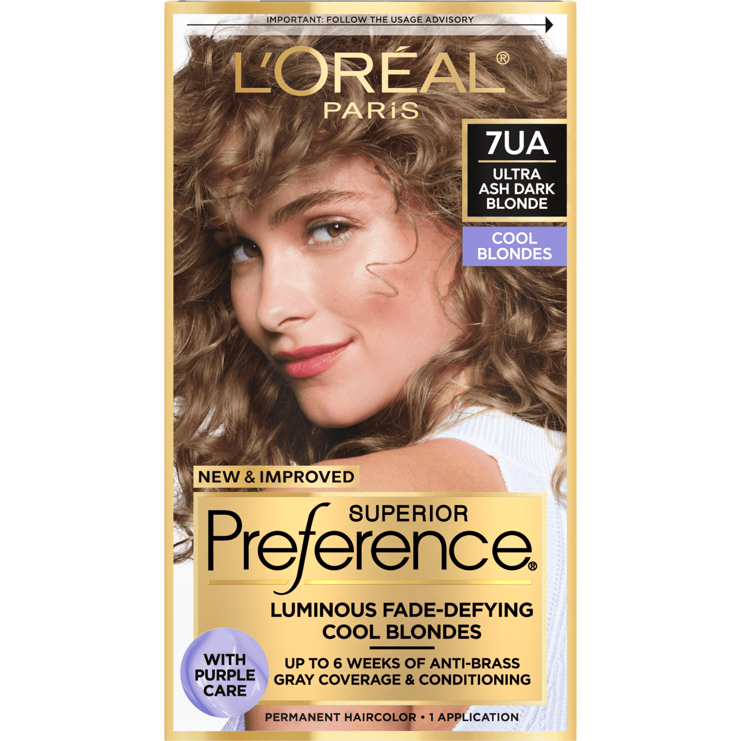 L'Oreal Paris Superior Preference Permanent Hair Color, Ultra Ash Dark Blonde