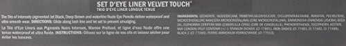 Japonesque VELVET TOUCH Eye Pencil Set: Jet Black, Deep Brown, Waterline Nude .042oz each