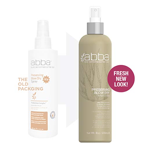 abba PRESERVING BLOW DRY SPRAY Pro Quinoa Complex. Natural Hair Rescue 8 fl oz