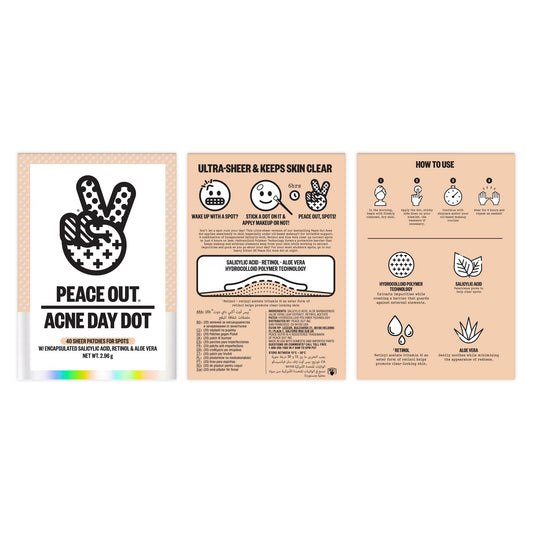 Peace Out ACNE DAY DOT - 40 Sheer Acne Healing Dots
