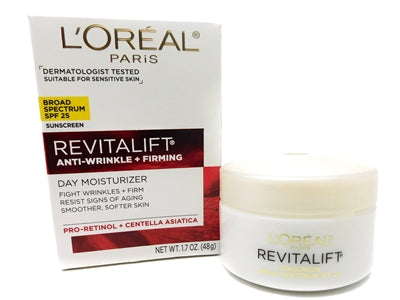 L'Oreal Revitalift Anti-Wrinkle + Firming Day Moisturizer, SPF 25 1.7 Oz