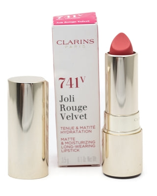 Clarins Joli Rouge Velvet Matte & Moisturizing Lon Wearing Lipstick, 741V Red Orange .1oz