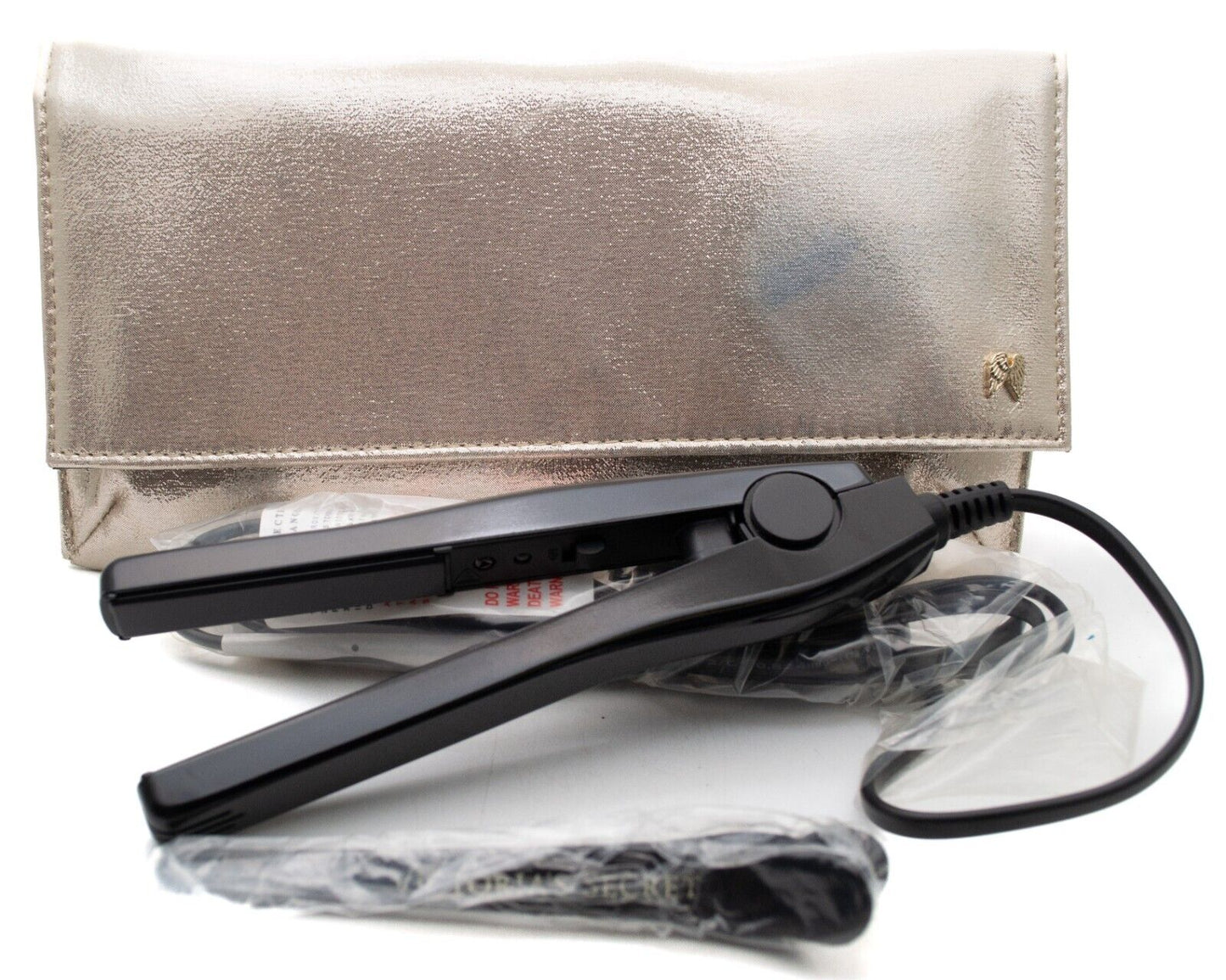 Victoria's Secret Angel Mini Hair Straightener Flat Iron & Case (small ink mark)