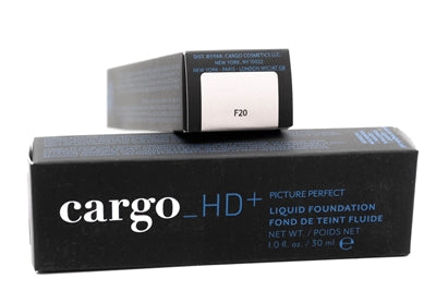 cargo_HD+ Picture Perfect Liquid Foundation F20, 1 fl oz