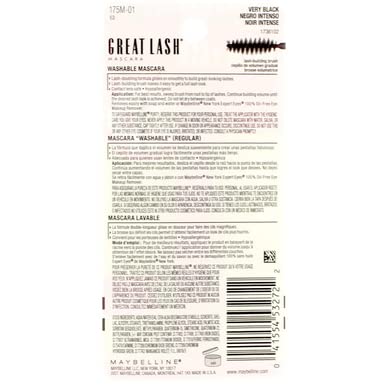 Maybelline Great Lash Mascara 101 Very Black .43 Fl Oz.