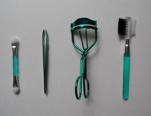 Touch Me Personal Care Collection #11101: Eye Shadow Applicator, Eyelash Curler, Tweezer, Eyebrow Brush