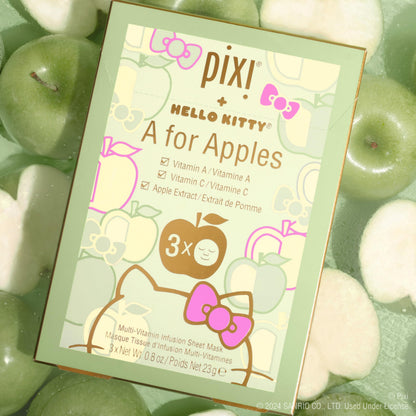 Pixi + Hello Kitty A for Apples Multi-Vitamin Infusion Sheet Mask 3ct *No Box
