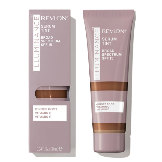 Revlon Illuminance Serum Tint, Liquid Foundation, Light Buildable Coverage, 601 Soft Nutmeg, 0.94 fl oz