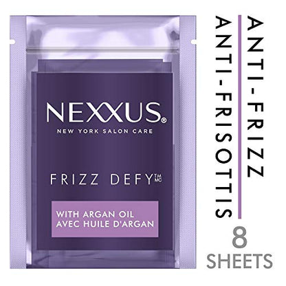 Nexxus FRIZZ DEFY Anti-Frizz Sheets with Argan Oil,  8 Sheets
