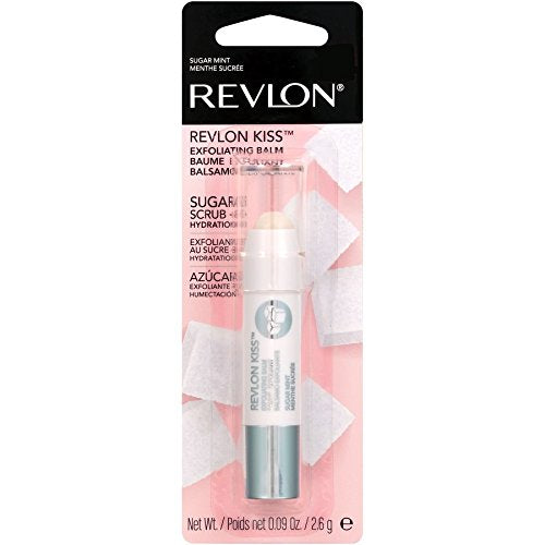 Revlon Lip Scrub Balm, Kiss Sugar Scrub Exfoliator, Lip Makeup with 24 Hour Long Lasting Hydration, Sugar Mint, 0.09 oz