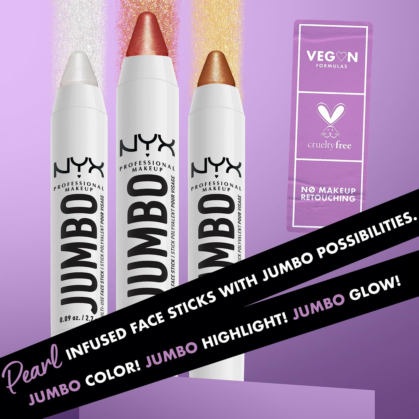 NYX Professional Makeup Jumbo Multi-Use Face Stick Highlighter, Lemon Meringue