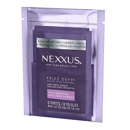 Nexxus FRIZZ DEFY Anti-Frizz Sheets with Argan Oil,  8 Sheets