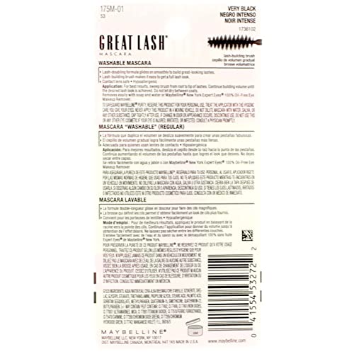Maybelline Great Lash Mascara 101 Very Black .43 Fl Oz.