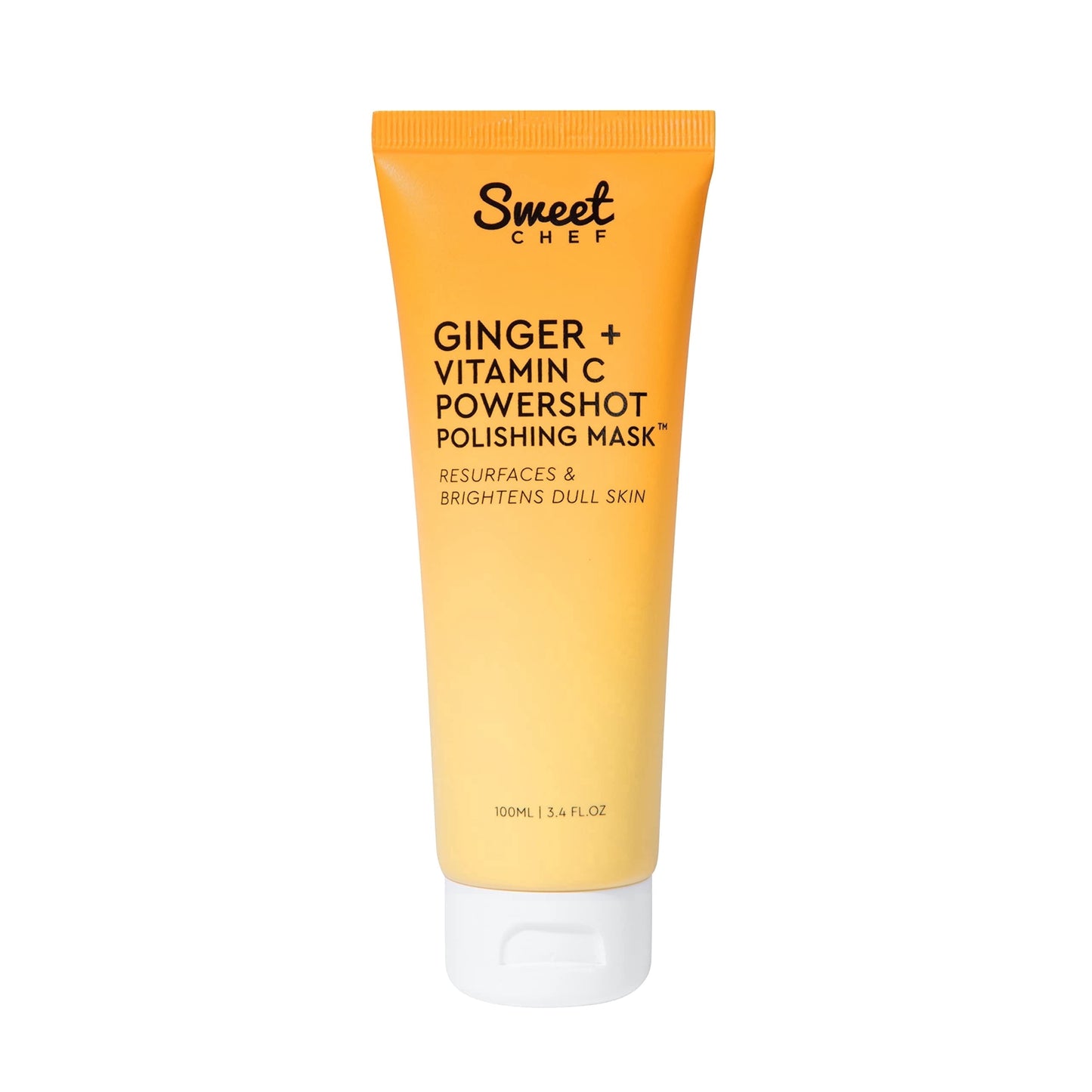 Sweet Chef Ginger + Vitamin C Powershot Polishing Mask - Brightening Face Mask for Dark Spots & Uneven Skin Tone + Maca, Rice Powders & AHA Face Exfoliant & Resurfacing Mask 3.4oz