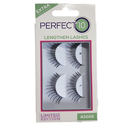 Perfect 10 Lengthen Lashes Limited Edition: 4 Strip Lashes, Adhesive Included