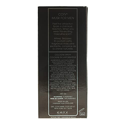 Coty MUSK for Men Cologne Spray  1.5 fl oz