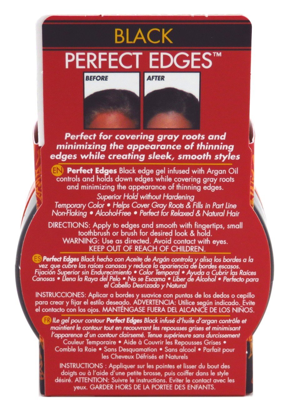 Creme of Nature 2.25 Oz. Argan Oil Perfect Edges Black Hair Gel