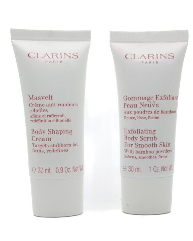Clarins Body Scrub and Shaping Cream set