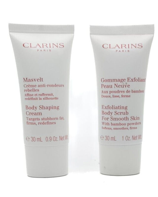 Clarins Body Scrub and Shaping Cream set