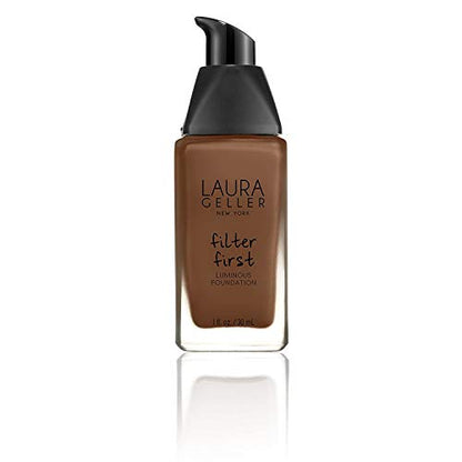 Laura Geller FILTER FIRST Luminous Foundation, Mahogany  1 fl oz