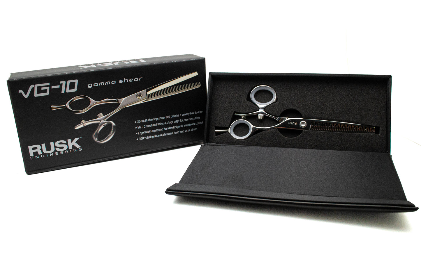 Rusk VG-10 Gamma Shear 35 Tooth Thinning Shear with Case