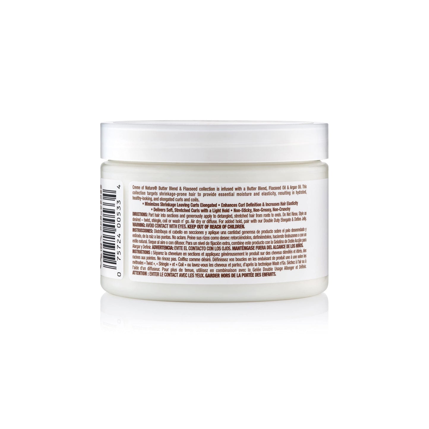 Creme of Nature Butter Blend & Flaxseed Stretch & Define Hair Styling Cream Pudding 11.5 oz