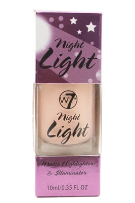 w7 NIGHT GLOW Matte Highlight & Illuminate  .14 fl oz  LIGHT