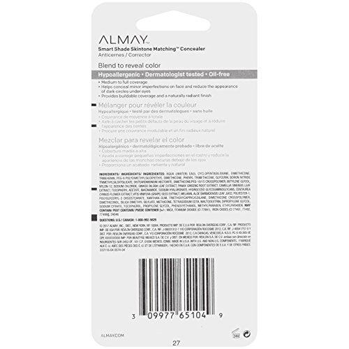 Almay Smart Shade Concealer, Hypoallergenic, Cruelty Free, Oil Free, Fragr