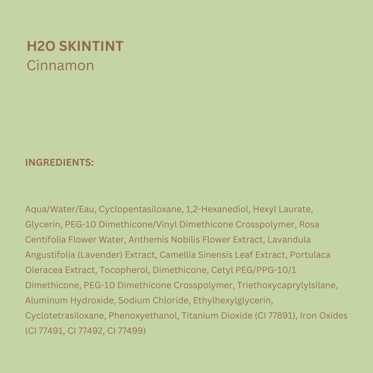 PIXI by Petra H2O Skintint Foundation Tinted Face Gel Cinnamon 1.2 fl Oz/35ml