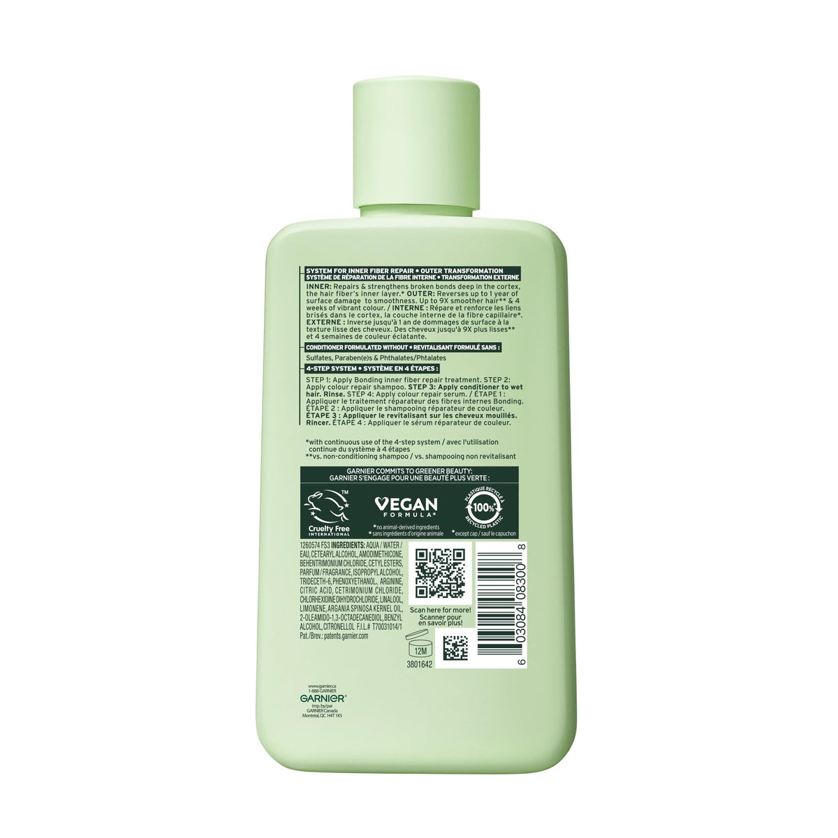 Garnier Fructis Hair Filler Color Repair Squeeze Conditioner with Ceramide, 10.1 fl oz