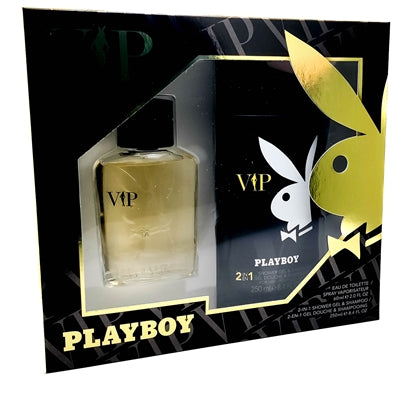 Playboy press to play VIP Set:  Eau de Toilette  2 fl oz, 2 in 1 Shower Gel & Shampoo 8.4 fl oz
