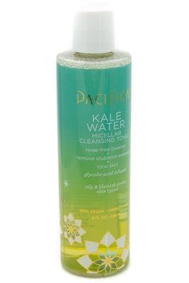Pacifica KALE WATER Micellar Cleansing Tonic, Rinse Free Cleanser + Remove Stubborn Makeup + Tone Skin  8 fl oz