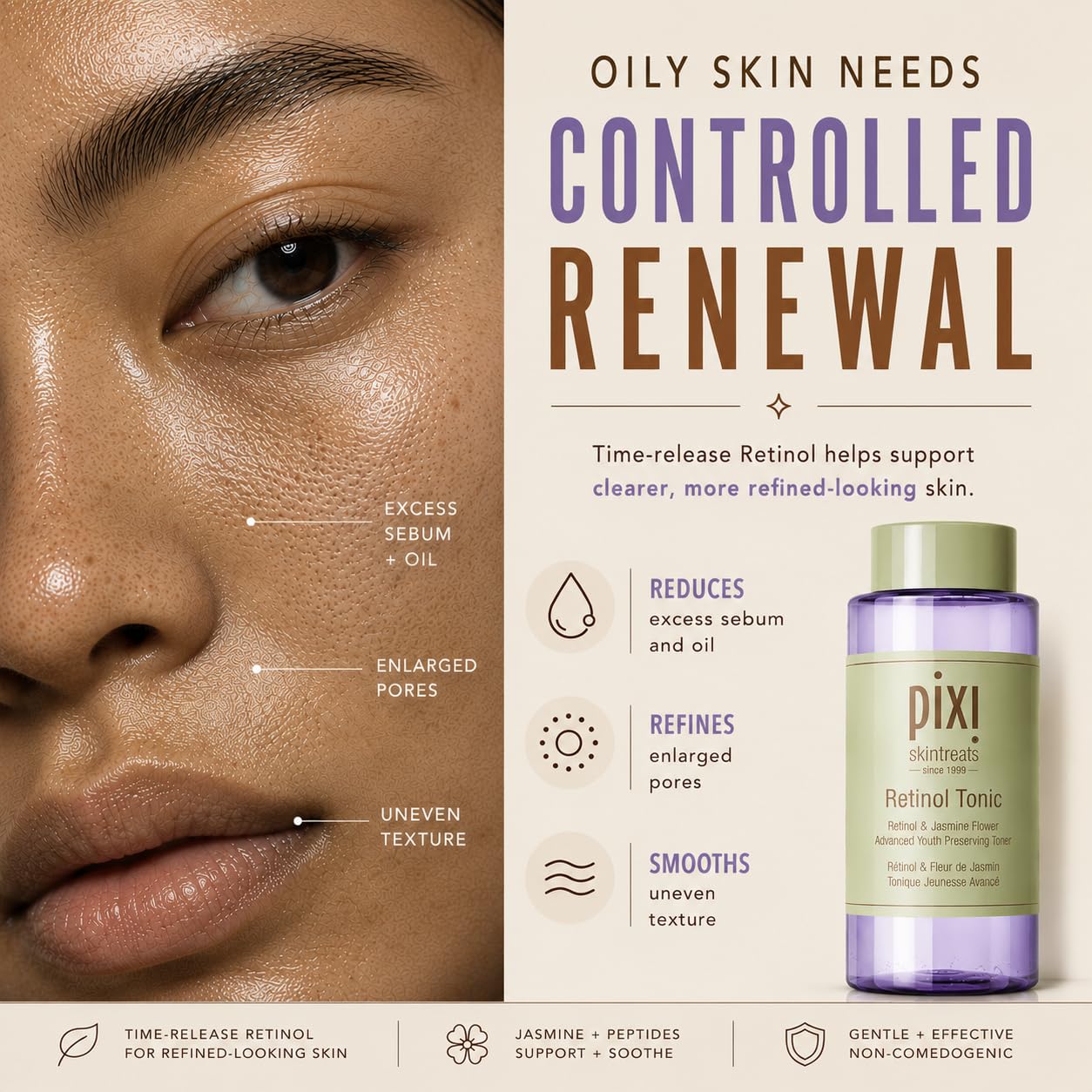 Pixi Beauty, Skintreats, Retinol Tonic, Advanced Youth Preserving Toner, 8.5 fl oz (250 ml)