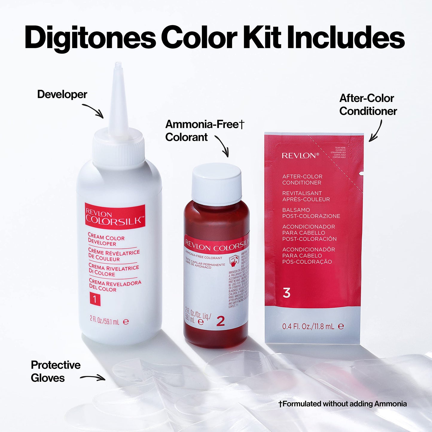 Revlon ColorSilk Digitones Permanent Hair Color with Keratin, Pastel Lavender, 1 count