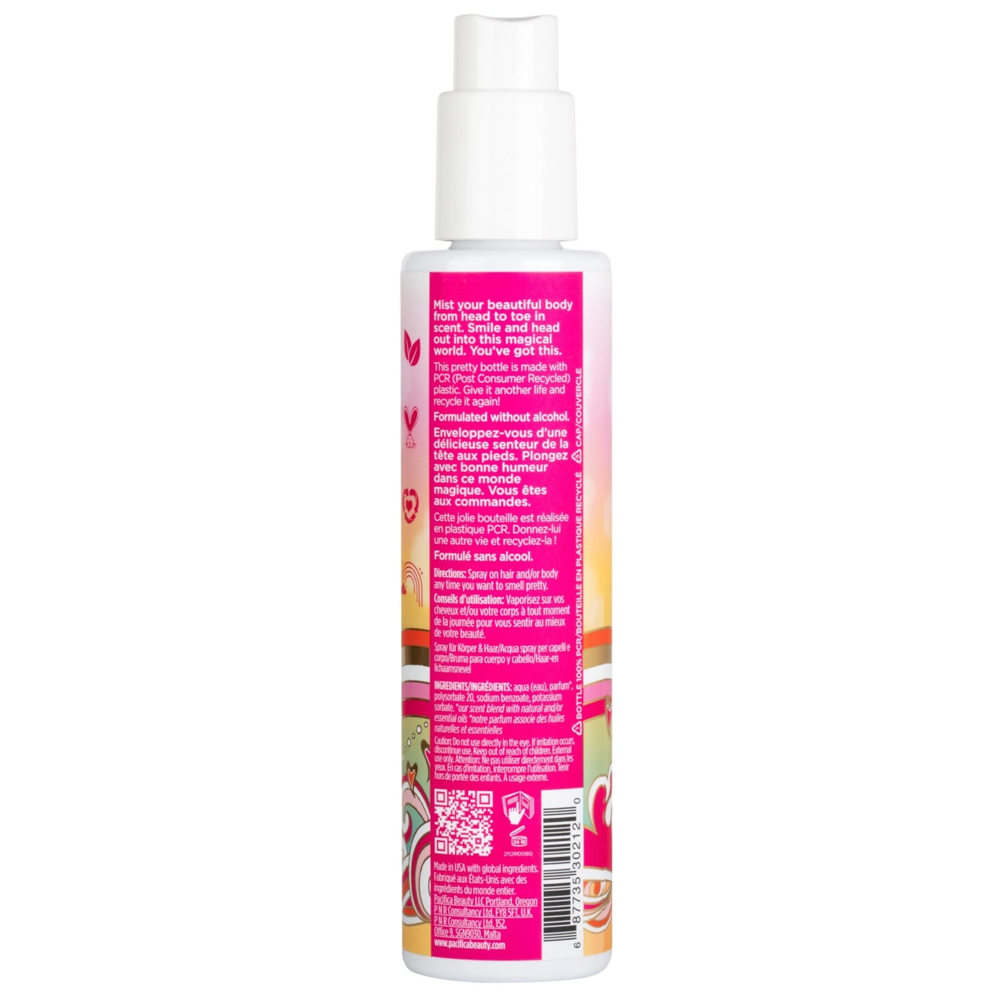 Pacifica Island Vanilla Perfumed Hair & Body Mist, 2 fl oz