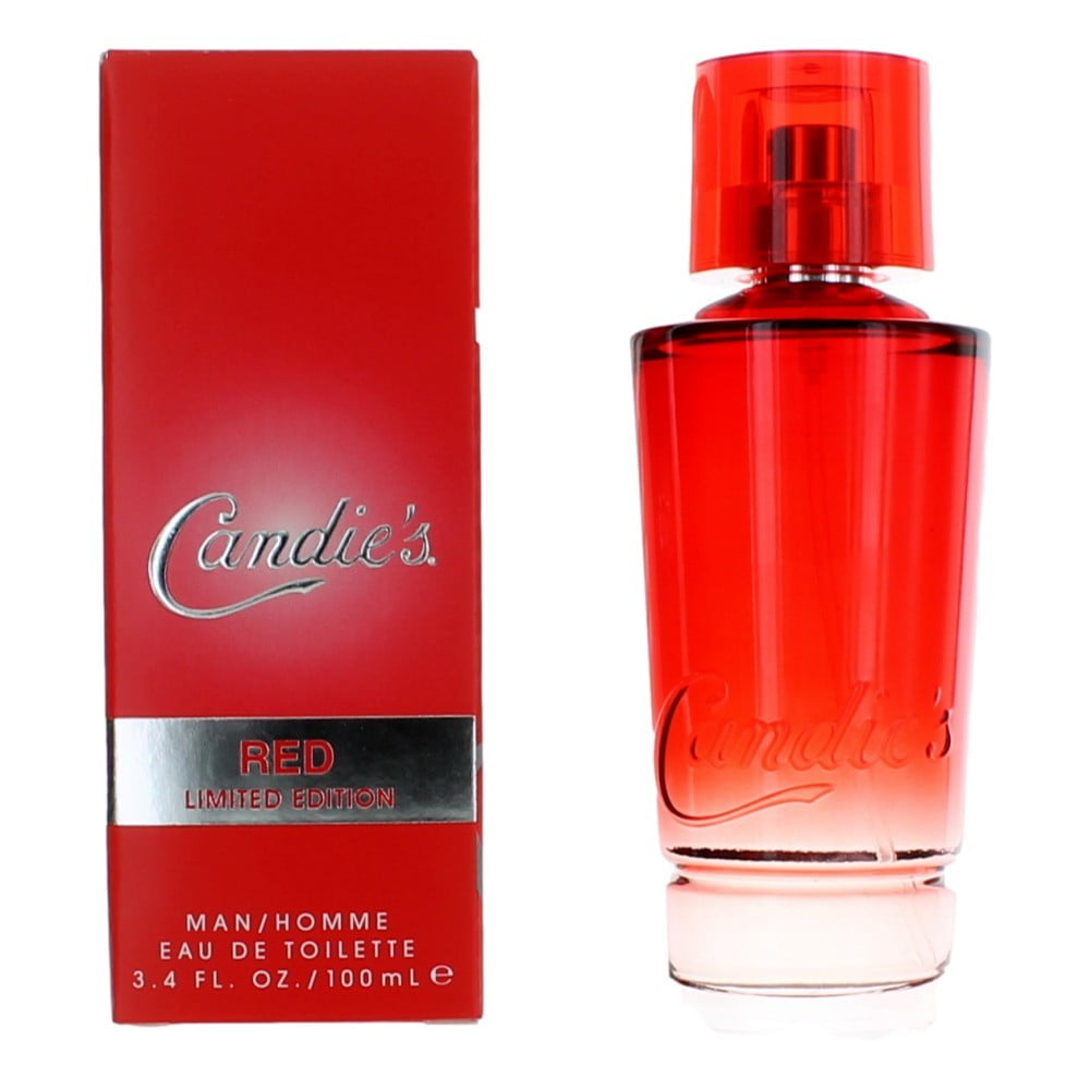 Candie's Red Eau De Toilette Spray Fragrance for Him, Spicy & Woody Cologne for Men, 3.4 fl oz, 1 Piece