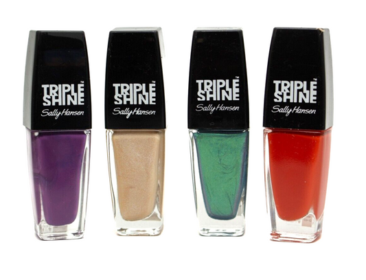 Sally Hansen TRIPLE SHINE 4pc Nail Color Set .33 fl oz each