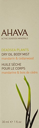 Ahava DeadSea Plants Dry Oil Body Mist, mandarin and cottonwood  1 fl oz
