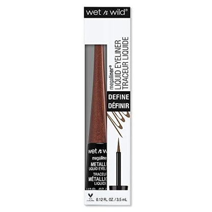 Wet n Wild  MEGALINER liquid Eyeliner, 112A Metallic Brown  .12 fl oz