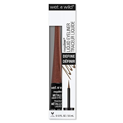 Wet n Wild  MEGALINER liquid Eyeliner, 112A Metallic Brown  .12 fl oz