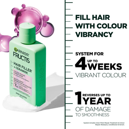 Garnier Fructis Hair Filler Color Repair Squeeze Conditioner with Ceramide, 10.1 fl oz