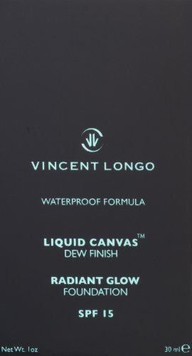 Vincent Longo Liquid Canvas Dew Finish Radiant Glow Foundation Waterproof Formula SPF 15 (with pump) Topaz 1 Oz.