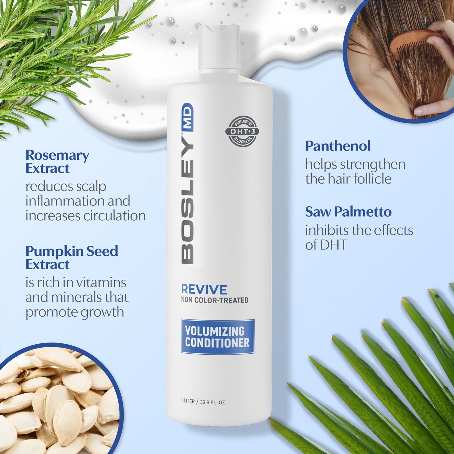 Bosley Professional Strength BOS+REVIVE Volumizing Conditioner Step 2  33.8 fl oz