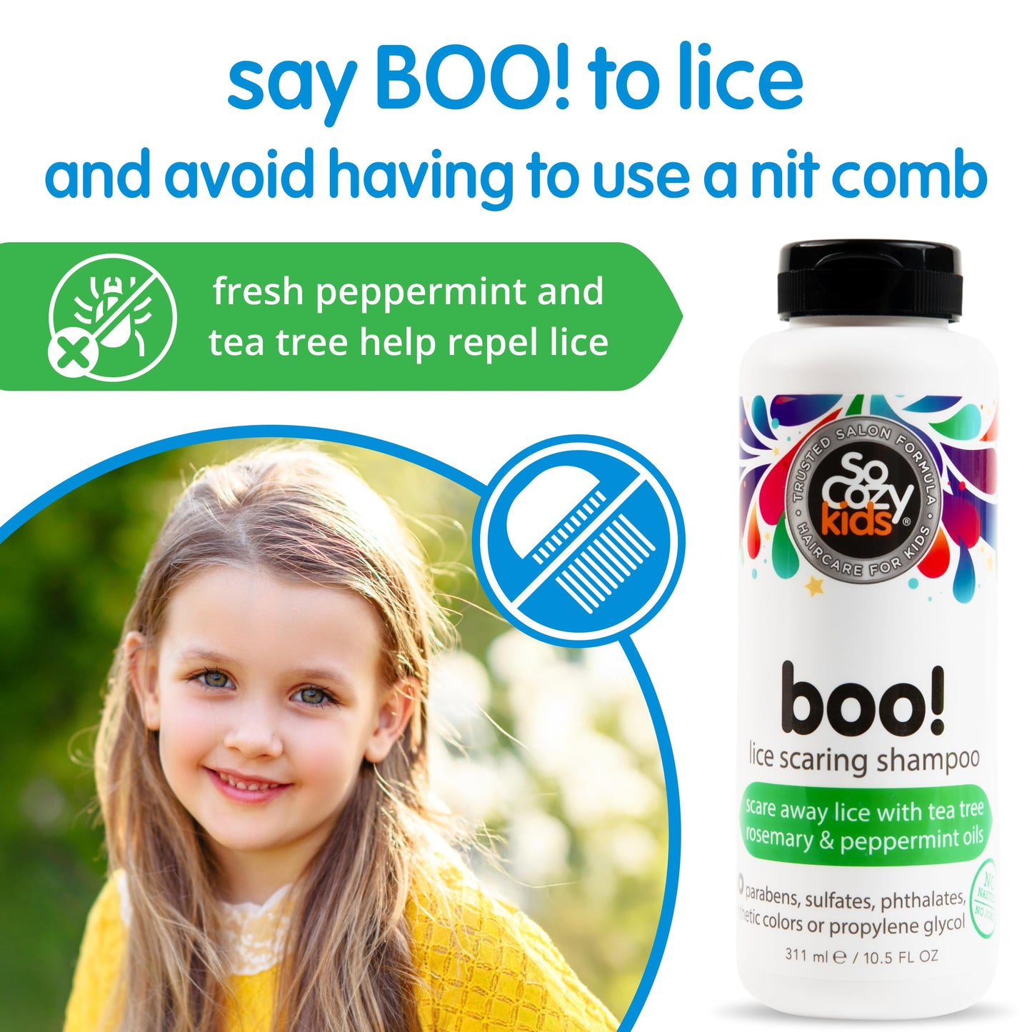 So Cozy Kids Boo! Lice Scaring Shampoo 10.5 Oz