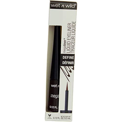 Wet n Wild  MEGALINER liquid Eyeliner, 872A Dark Brown  .12 fl oz