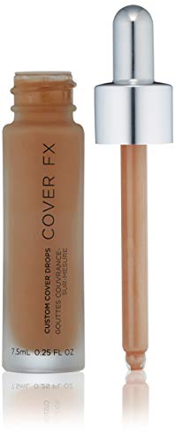 COVER FX Custom Cover Drops, Multi-Use Shade-Adjusting Liquid Foundation and Concealer Makeup, Vegan & Cruelty-Free Lightweight Skin Enhancer, 0.25 Fl Oz