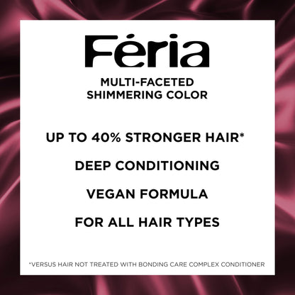 L'Oreal Paris Feria Shimmering Permanent Hair Color, 52 Auburn Rose (Medium Reddish Brown), Unisex, 1 Kit