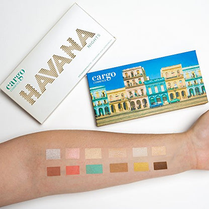 cargo HAVANA Nights Eye Shadow Palette: Shadows 12 x .03 Oz., Dual-Ended Brush