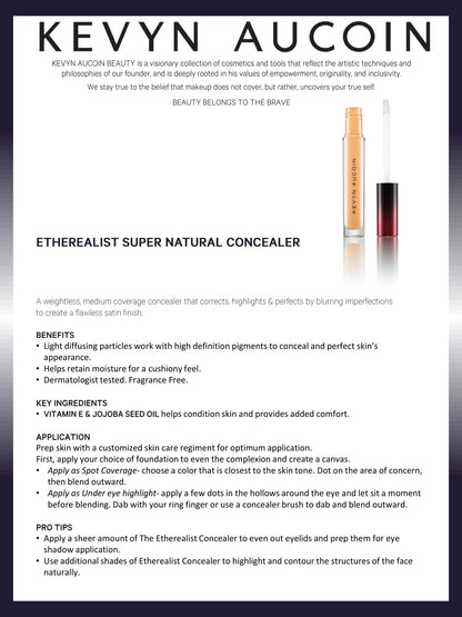 Kevyn Aucoin THE ETHERIALIST Super Natural Concealer, EC8 Deep  .15 fl oz